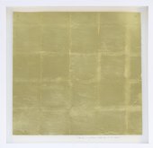 Sarah van Sonsbeeck, Silence is Golden But This is No Silence, 2011, gold leaf on paper, pencil, 43 x 44 cm.