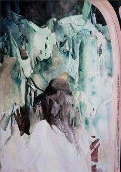 <p><em>The Decline of Kolo Moser, 2006</em></p> <p>gouache on paper</p>